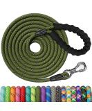 X Xben 3m Thick Dog Leash - Padded Handle Training Line for Small/Medium Dogs | Durable Dark Green with Lockable Carabiner - Buy Online on GoSupps.com