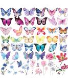 Colorful Butterfly Temporary Tattoos - 145 Pcs | Waterproof, for Women, Girls, Kids | Body Art Stickers for Face, Arm - Children Birthday Party Favors - Buy Online on GoSupps.com