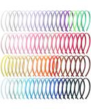 XunYee 100-Piece Thin Satin Covered Headbands for Girls and Women - 0.4 Inch Width, DIY Hairbands in 40 Colors - Buy Online on GoSupps.com