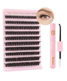 Poiuyoiu Single Eyelash Extension Set - 8-16mm Length Glue & Remover - Thick D Curl Volume Lashes for Home Application - Reusable 60D-T - Buy Online on GoSupps.com