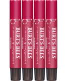 Burt's Bees Lip Balm Rhubarb 4-Pack - Moisturizing Lip Shimmer Spring Gift with Vitamin E & Coconut Oil for Women - 100% Natural Easter Basket Stuffers for All Day Hydration - 0.09 Ounce - Buy Online on GoSupps.com
