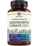 Nobi Nutrition Magnesium Oxide Citrate Complex 500mg | High Absorption, Non-GMO, Gluten-Free | 60 Vegetarian Capsules - Buy Online on GoSupps.com