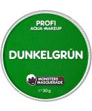 Monstersn Masquerade - Dark Green Aqua Schminke 30g | Water-Based Face & Body Makeup for Children | Perfect for Theatrical & Costume Fun - Buy Online on GoSupps.com