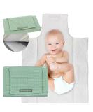 Buy Mimuselina Wrap Pad - Portable Water & Dirt Repellent Diaper Changing Pad - Foldable Waffle Mint Design - Buy Online on GoSupps.com