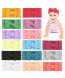 Aolso Baby Girl Nylon Headbands 15pc Set - Newborn to Toddler Hair Accessories with Twist Style Bows - Buy Online on GoSupps.com