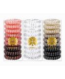 KANPRINCESS Spiral Hair Ties Set - 27 PCS No Crease Coil Phone Cord Hair Ties for Thick Hair - Women Ponytail Holder Elastics - Buy Online on GoSupps.com
