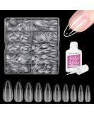 Venares 500 Almond Nail Tips - Short Pre-Polished Soft Gel Tips with Glue | 10 Sizes for Perfect Nails - Buy Online on GoSupps.com