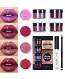 LOKFAR 4 Colors Glitter Lip Kit - Waterproof & Long Lasting Shiny Diamond and Metallic Lip Makeup Set - Buy Online on GoSupps.com