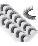 JIMIRE Cat-Eye Faux Mink Eyelashes - 7 Pairs Pack | D Curl Wispy Thin Russian Strip 15MM 3D Eyelash for Natural Look - Buy Online on GoSupps.com
