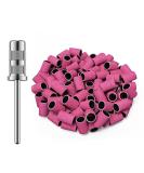 Melodysusia 100st Grinding Sleeve Cap - 180 Grit Nail Miller Attachment & Mandrel for Manicure Pedicure Nail Art & Care (Pink) - Buy Online on GoSupps.com