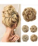 JJstar Messy Hair Bun Curly Wavy Scrunchies - Natural Blonde Chignon for Women & Girls - Buy Online on GoSupps.com