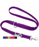 Premium 2m Reflective Dog Leash | Adjustable 3-Way Design for All Dog Sizes | Durable Nylon | Doubleein Dog | Multiple Colors Available | Lila S - 1.5 x 200 cm - Buy Online on GoSupps.com