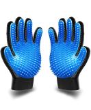KENNELS & KATS Pet Grooming Gloves | Deshedding Glove for Easy, Mess-Free Grooming | Grooming Mitt for Dogs, Cats, Rabbits & Horses with Long/Short/Curly Hair | Pet Hair Gloves for Pet Hair Removal Pair - One Size Fits All Blue - Buy Online on GoSupps.com