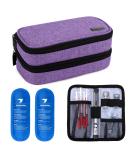 Yarwo Insulin Cooling Bag | Diabetes Accessories | Purple Medium Storage Bag with 2 Cooling Packs - Buy Online on GoSupps.com