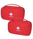 Ellsang First Aid Bag - 2 Packs Red | Empty Medical Kit for Home, Outdoor, Travel, Camping, Hiking, and Backpacking - Buy Online on GoSupps.com