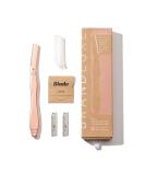 Brandluxe Eco-Friendly Dermaplaning Tool for Women - Rose Gold, Includes 3 Swedish Stainless Steel Blades - Buy Online on GoSupps.com