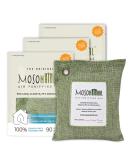 MOSO NATURAL Air Purifying Bag 200g (3 Pack) - Scent-Free Odor Eliminator for Cars, Closets, Bathrooms & Pet Areas - Premium Bamboo Charcoal Absorber (Green) - Buy Online on GoSupps.com