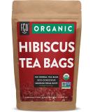 Organic Hibiscus Tea Bags | 100 Tea Bags | Eco-Conscious Tea Bags in Kraft Bag | Raw from Egypt | by FGO Tea bags Hibiscus 100 Count (Pack of 1) - Buy Online on GoSupps.com