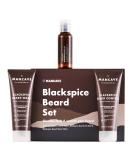 ManCave Blackspice Beard Gift Set - 3 Grooming Essentials for Thicker, Healthier Beard | Vegan-Friendly, Recycled Plastic Tubes | Made in England - Buy Online on GoSupps.com