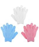 Buy SIBBA 6-Piece Bamboo Peeling Gloves - Body Exfoliating Washcloth for Spa Shower & Dead Skin - Available in White Blue & Pink - Buy Online on GoSupps.com