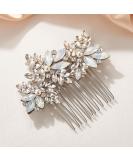 Opal Crystal Bridal Hair Comb - Retro Wedding Hair Accessories for Brides & Bridesmaids (Silver) - Buy Online on GoSupps.com