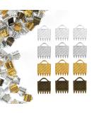 500 Pack Iron Ribbon Ends Bookmark Pinch Crimp Clamps for Jewelry Making - 6mm - Buy Online on GoSupps.com