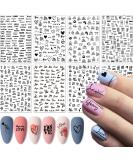 8 Sheets Letter Nail Art Sticker Heart Lips Nail Decals Self-Adhesive Design Stickers Letters Alphabet Hearts Lips Nail Stickers for Women Girls Valentines Day Nail Decoration DIY Manicure Tips K1 - Buy Online on GoSupps.com