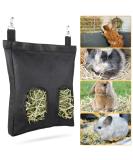 Geegoods Rabbit Hay Feeder Bag Guinea Pig Hay Feeder Storage Hanging Feeding Hay for Small Animals 600D Oxford Cloth Fabric Black - Buy Online on GoSupps.com
