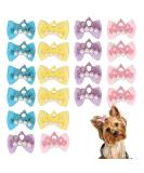 Dog Hair Bows with Rubber Bands 20 Pcs Cute Crown Pearl Bow Dog Hair Bands Hair Rope Pet Hair Accessories Grooming Products for Puppies Cats Small Animals - Buy Online on GoSupps.com