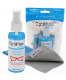 OptiPlus Anti-Reflective Gel Lens Cleaner & Microfiber Cloth | Streak-Free Glasses Cleaner for Crystal Clear Vision - Buy Online on GoSupps.com