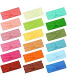 Feqo 18-Piece Elastic Headband Set for Women | Knotted Turban Hair Accessories | Yoga & Fitness | 18 Candy Colors - Buy Online on GoSupps.com