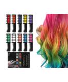 10 Color Hair Chalk Comb Set - Temporary Hair Color for Girls | Washable Cosplay Christmas Halloween & Birthday Parties - Buy Online on GoSupps.com