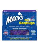 Mack's AquaBlock Earplugs - Waterproof Comfortable Earplugs for Swimming Snorkeling & Showering (2 Pairs) | Buy Now - Buy Online on GoSupps.com