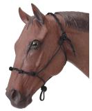 Tough 1 Knotted Rope & Twisted Crown Training Halter in Black - Durable Design for Effective Training - Buy Online on GoSupps.com
