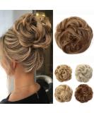 JJstar Messy Hair Bun Curly Wavy Scrunchies - Synthetic Hair Chignons for Women/Girls (Brown Blonde) - Buy Online on GoSupps.com