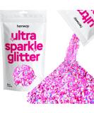 Hemway Extra Chunky Pink Holographic Glitter 100g - Cosmetic Safe 1mm - International Shipping Available - Buy Online on GoSupps.com