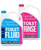 Pro-Kleen Caravan Toilet Chemical Blue 2L & Pink 2L Rinse Fluid - Eco-Friendly & Formaldehyde Free Cleaner for Caravan & Motorhomes - 20 Treatments - Buy Online on GoSupps.com