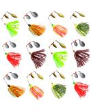 Multicolor Topwater Bass Fishing Lures - 12pcs Set for Trout, Salmon - Spinner Baits, Buzzbait Swimbait Jig - Buy Online on GoSupps.com
