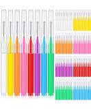 80-Piece Multicolored Interdental Braces Brush Set for Oral Hygiene - 8 Colors - Buy Online on GoSupps.com