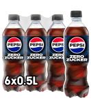 Pepsi Zero Sugar the sugar -free refreshing drink from Pepsi without calories caffeine cola in the bottle disposable (6 x 0.5 l) (packaging design can deviate) 500 ml (6 Pack) - Buy Online on GoSupps.com