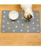 Solday Waterproof Pet Food Mat for Dogs & Cats - Non-Slip Silicone Bowl Pad (50 x 30 cm Light Gray) - Buy Online on GoSupps.com