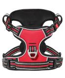 Heele Dog Harness | Adjustable Reflective Running Harness with Lockable Snap | Comfortable Anti-Train Breast Harness for Dogs | Red (35-61cm) - Buy Online on GoSupps.com