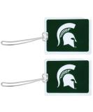 NCAA Michigan State Spartans Vinyl Luggage Tag 2pk - Green | Official Team Merchandise - Buy Online on GoSupps.com