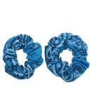 Light Blue Cotton Bandana Scrunchies - Set of 2 | Hair Bobbles - Buy Online on GoSupps.com