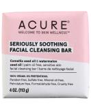 Acure Seriously Soothing Facial Cleansing Bar - Gentle 4 OZ Cleanser for All Skin Types | International Shipping Available - Buy Online on GoSupps.com