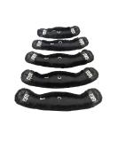 Merauno Lamb Wool Moon Belt Saddle Belt | Anatomically Shaped Dressage Belt in Nature Black Brown Anthracite - 80cm Black - Buy Online on GoSupps.com