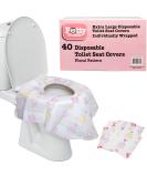 Disposable Toilet Seat Covers for Kids & Adults (40 Pack) Germ Protect from Public Toilets - Waterproof, Individually-Wrapped, Plastic Lined for No Soak Thru, XL to Cover the WHOLE Toilet -Pink/Floral 40 Count (Pack of 1) Pink / Floral - Buy Online on GoSupps.com