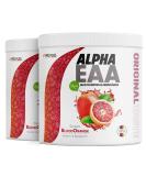 Alpha EAA Pulver 2x462g Blood Orange | Vegan EAA Drink Powder with All 8 Essential Amino Acids | Optimal Value | Made in Germany - Buy Online on GoSupps.com