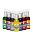 7 x Simpa Enrich Natural Colour Liquid Food Colouring Super Concentrated Formula. Set of 7: Red Blue Orange Green Yellow Brown & Purple. - Buy Online on GoSupps.com