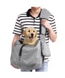Ownpets Medium Pet Sling Carrier for 6.5-9kg Dogs/Cats - Reversible, Hands-Free, Adjustable Strap, Pocket - Grey - Buy Online on GoSupps.com